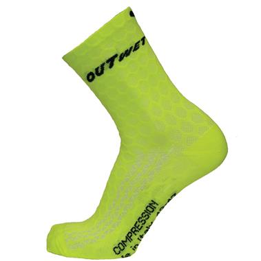 Chaussettes de Compression Mi-Mollet Jaune Fluo Taille 38/42